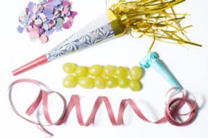Spanischer Silvesterbrauch mit 12 Trauben